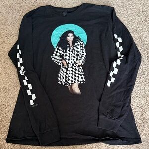 CHER sz M long sleeve concert T-shirt